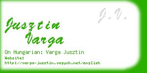 jusztin varga business card